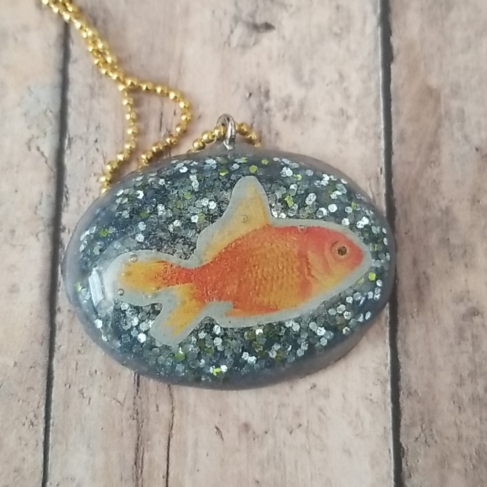 Resin Goldfish Necklace